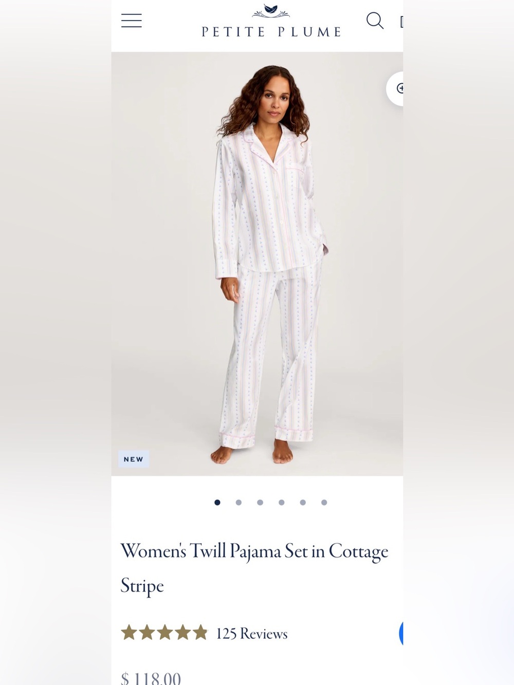 Petite Plume Cottage Stripe Pajama Set